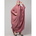  Long cuff ready to wear Jilbab in one piece- Mauve